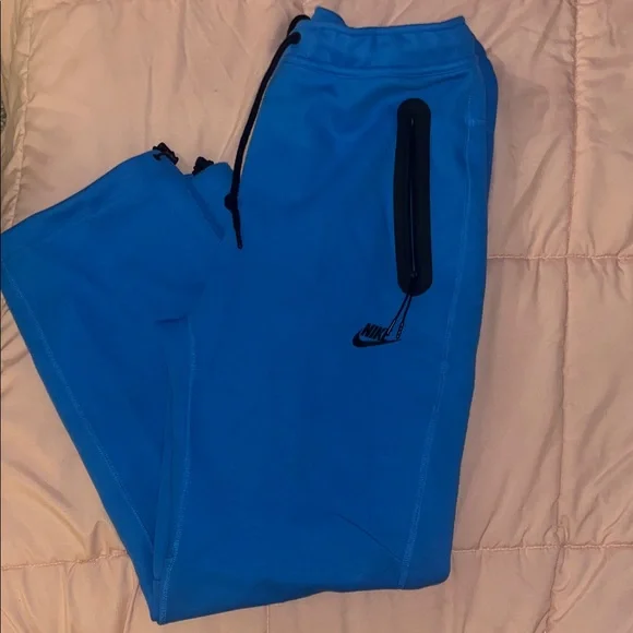 Men's  Nike Tech Blue Joggers with Black Details - Picture 2 of 3